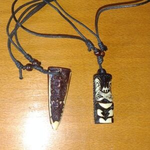 Handmade wooden necklaces